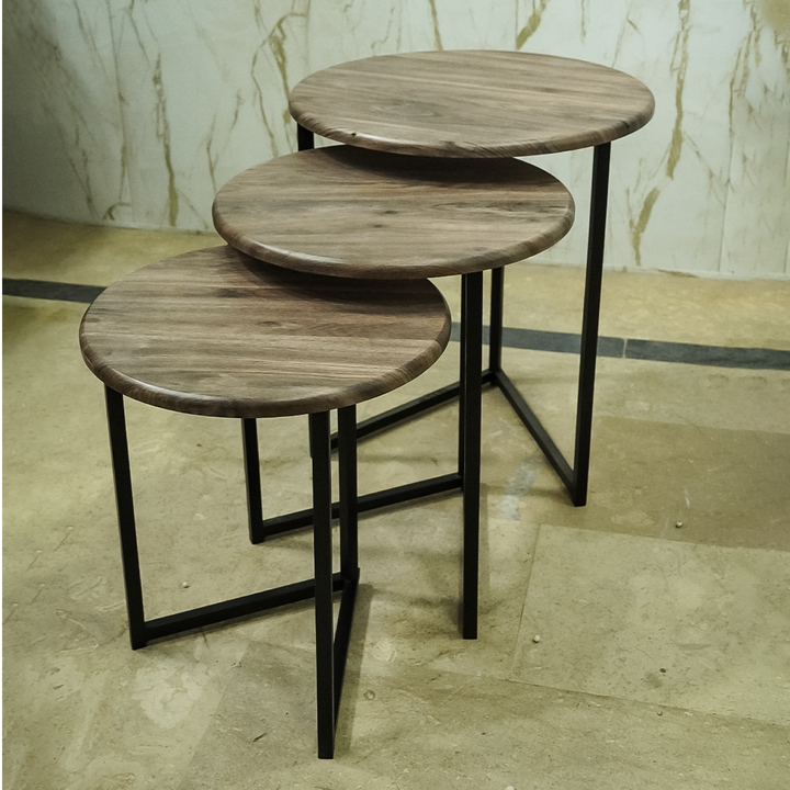 Modern Black Metal Nesting Tables
