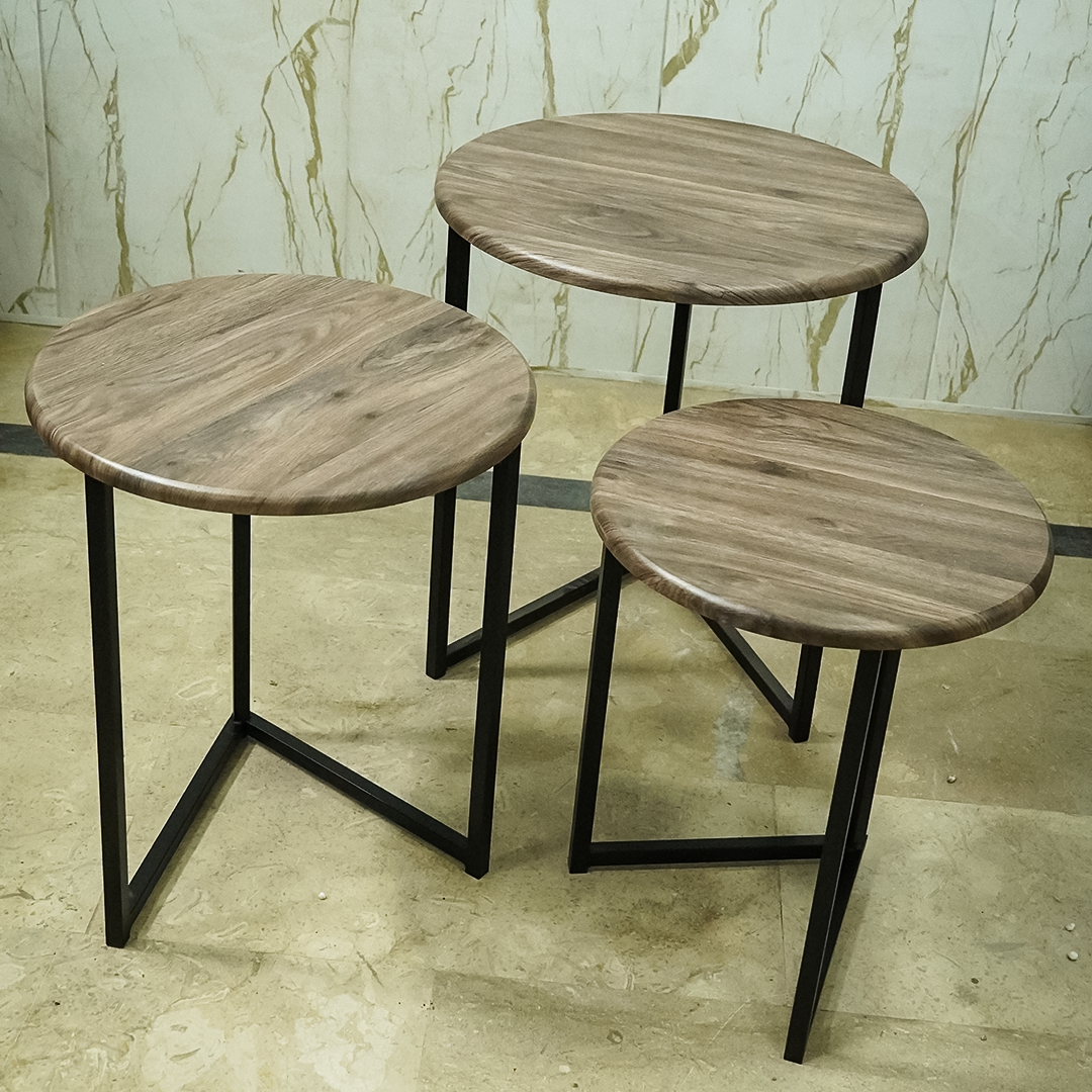 Modern Black Metal Nesting Tables